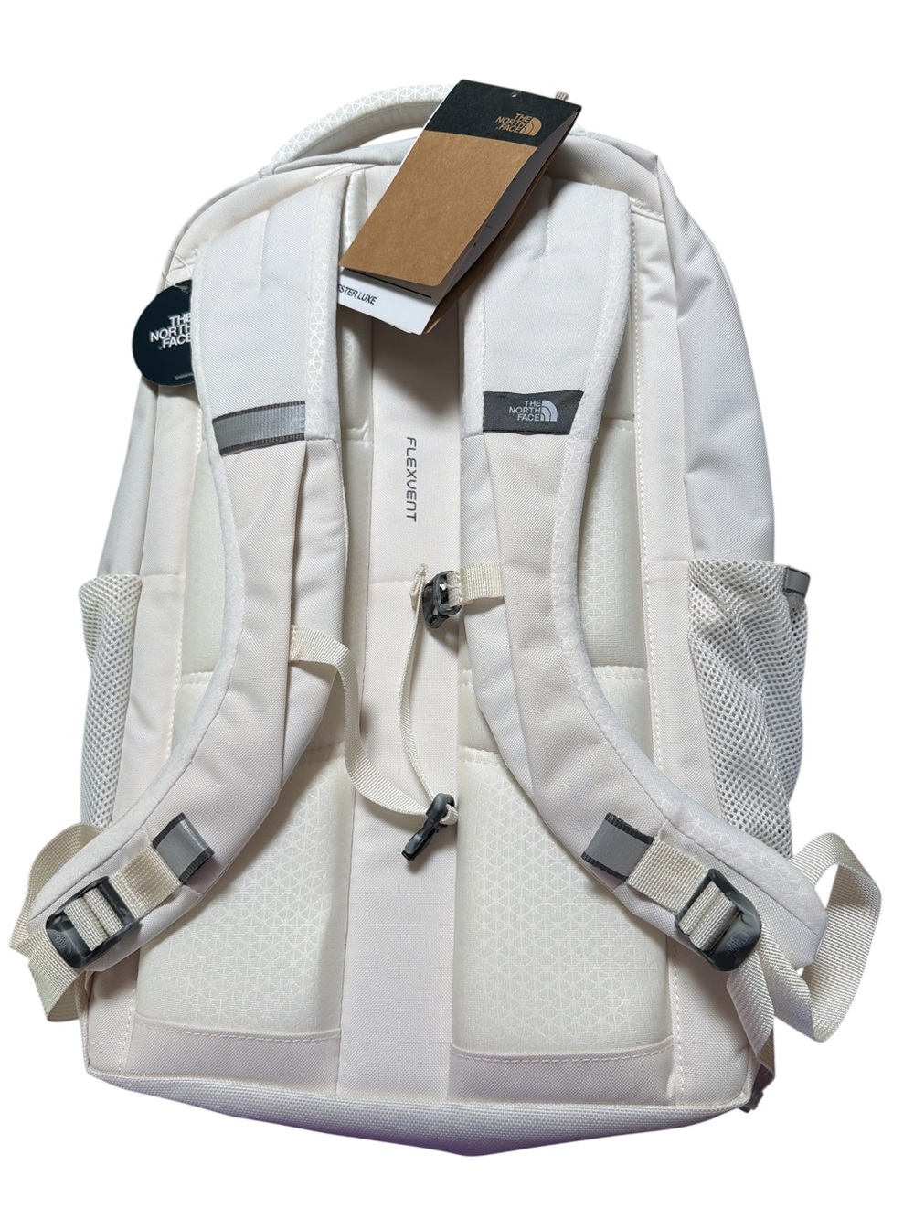 The North Face Women's Jester Luxe Backpack Gardenia White Laptop Bag, School - Picture 4 of 11